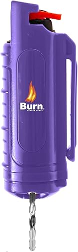 Burn Llavero de spray de pimienta para mujeres y hombres, defensa personal, fuerza máxima, funda de clip de cinturón de seguridad de 12 oz, color