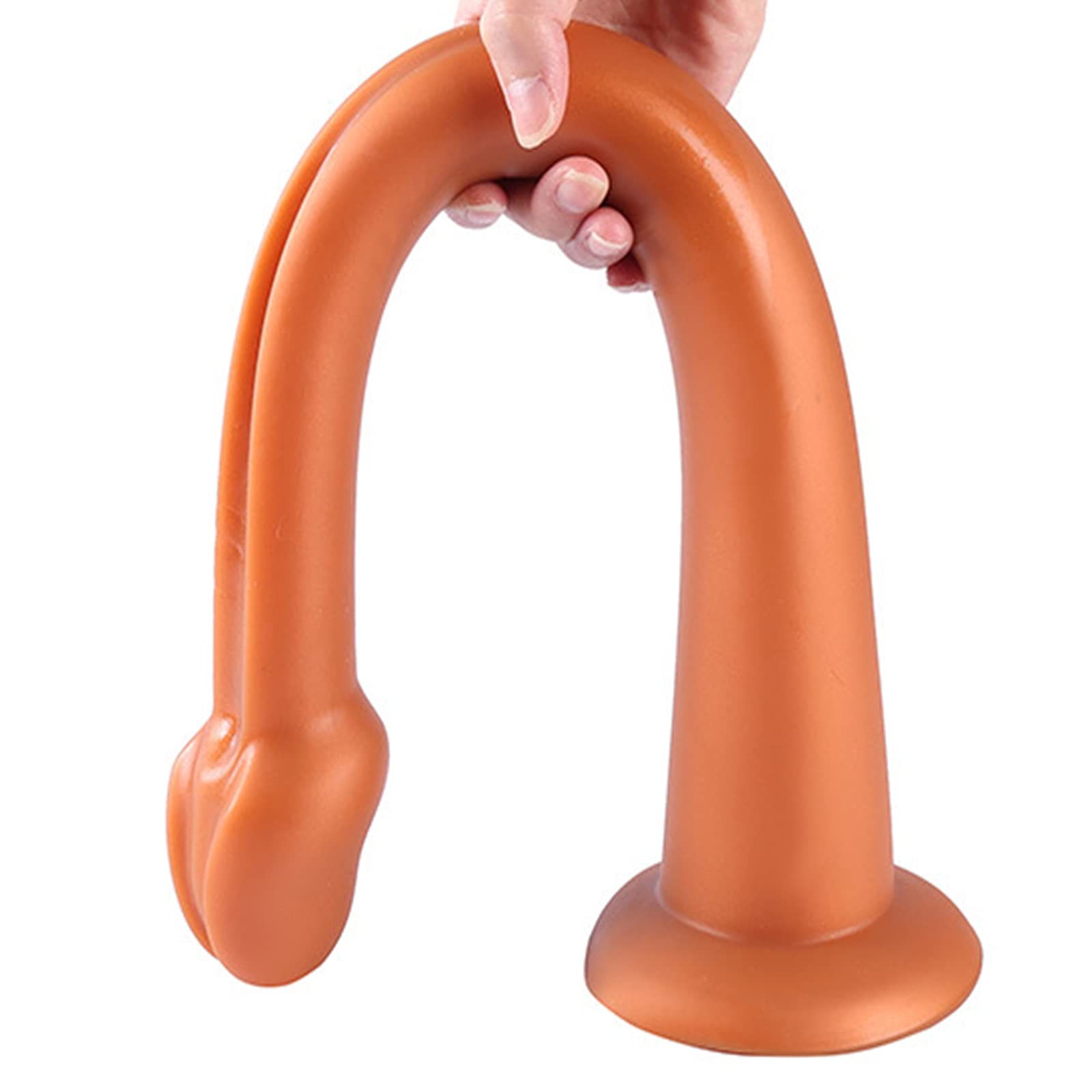 ZWBHSH Plug Anale Morbido Silicone Extra Lungo Butt Plug Dilatatore Dell'ano Vaginale Massaggiatore della Prostata Uomini E Donne Masturbatori Giocattoli del Sesso 4 Formati tra Cui Scegliere,d'oro,L