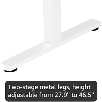 ERGOMAKER Electric Small Standing Desk 80x60cm Height Adjustable Desk, Sit Stand Desk with Memory Handse and Hooks, for Home Office (White Frame + Gold Oak Desktop)