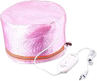 قبعة تغطية الشعر أثناء حمام الزيت الدافئ - لون بينك