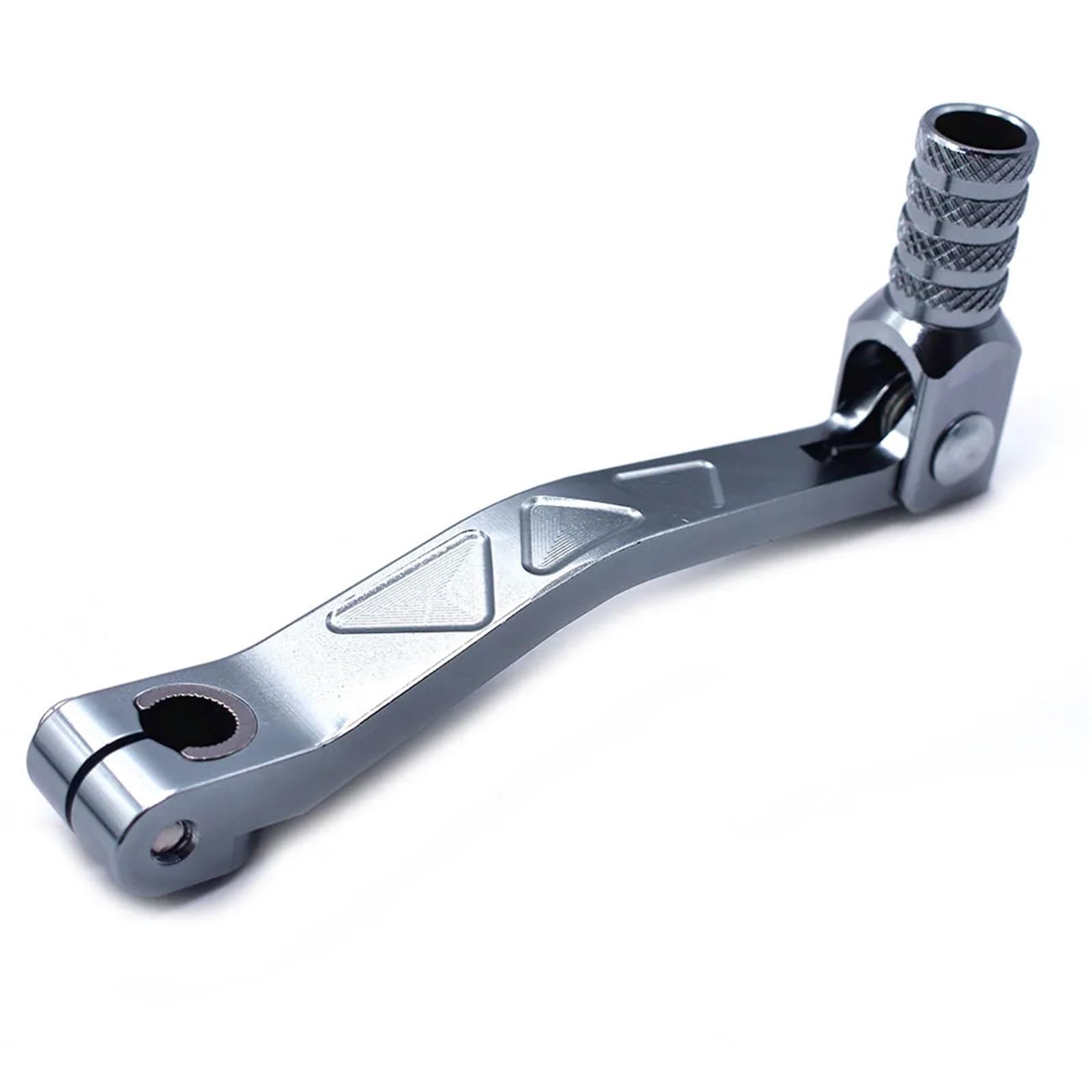 LCCOZMD Motorcycle Folding Gear Shift Lever CNC Aluminum Accessories for Honda for Suzuki for Kawasaki for Dirt for Bike Motocross Part for Enduro(Titanium)