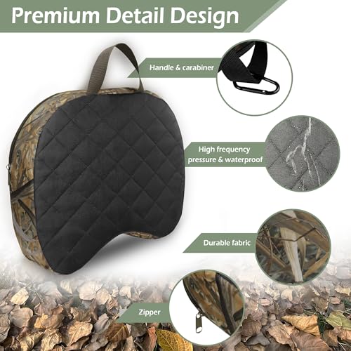 URMONA Portable Hunting Seat Cushion, 11.4 x 15.7 x 2.8in Thickening Lightweight Outdoor Cushion, Waterproof Sponge Dirty Proof Pad for Hunting, Camping, Stadium, Outdoor Sports, Fishing - Image 6