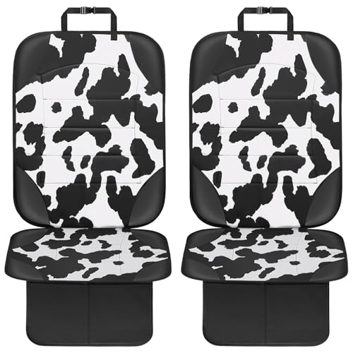 Image of Siivton Car Seat Protector for Child Car Seat,Waterproof Car Seat Cover with Thick Padding, Non-Slip Backing, Protects Fabric & Leather Seats, 2 Mesh Storage Pockets(2 Pack)