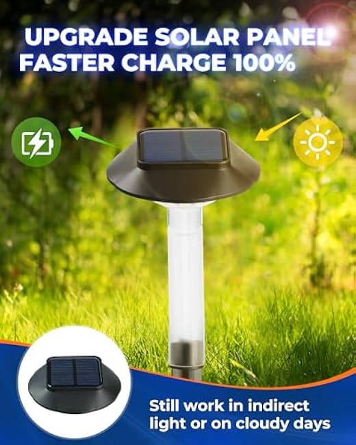 ALEPOD Color Changing Solar Pathway Lights Outdoor Solar Lights with 7 RGB Lighting Modes