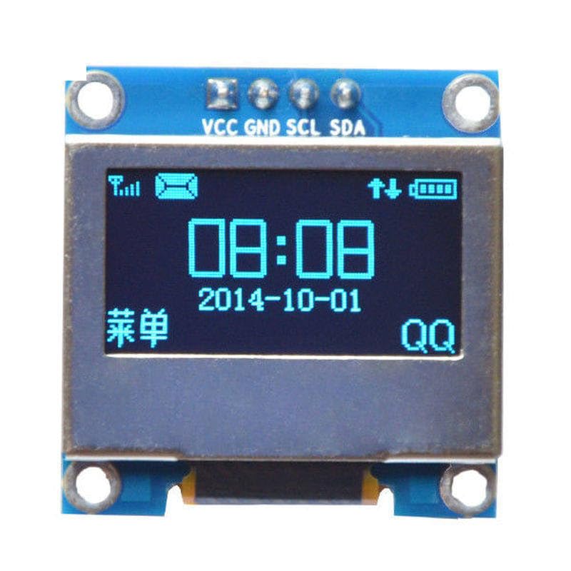 0.96 Inch 4Pin Blue IIC I2C OLED Display with Screen Protection Cover Module for Arduino