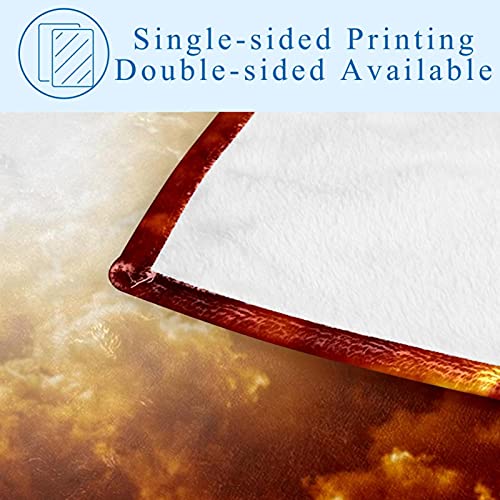 Couverture nuages imprimés plaid chaud lit canapé camping 150x100 - 5