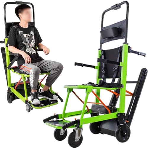 Silla de ruedas eléctrica para subir escaleras, capacidad de 120 kg, plegable y portátil, ayuda a la movilidad para ancianos y discapacitados en escaleras