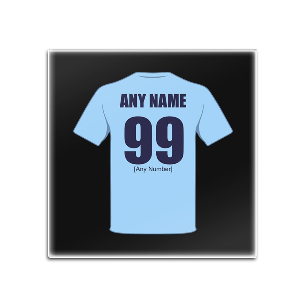 Dessous de verre Manchester City personnalisables en lot de 4 carrés colorés