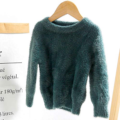 Image of Curipeer Baby Sweater Solid Ruffle Basis Pullover Sweater Turtleneck Longsleeve Fall Clothes for Baby Girl and Boy 6M-4T