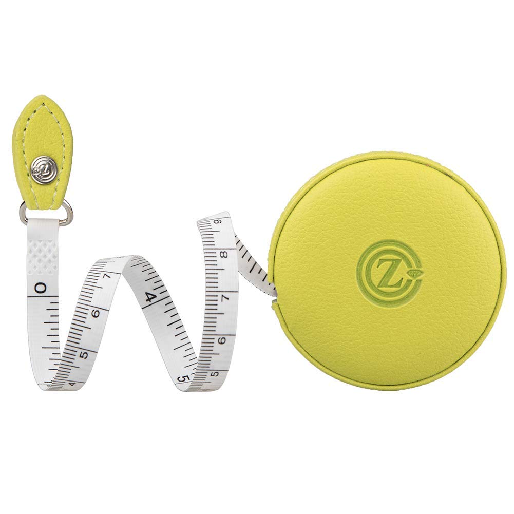 Sewing Tape Measure, Medical Body Cloth Tailor Craft Dieting Measuring Tape, 79 Inch/2 M Dual Sided Retractable Ruler with Push Button Round(1 Pack, Green)