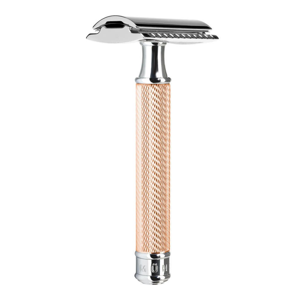 TRADITIONAL R89 Rosegold Double Edge Safety Razor (Closed Comb) | Perfect for Everyday Use | Barbershop Quality Close Smooth Shave | Luxury Razor for Men