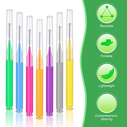 Image of Zopeal 250 Pcs Interdental Brush for Braces Disposable Braces Flossers Dental Picks Floss Toothpick Dental Teeth Flossing Head Oral Hygiene Flosser Toothpick Soft Cleaning Tool(Lovely Color)