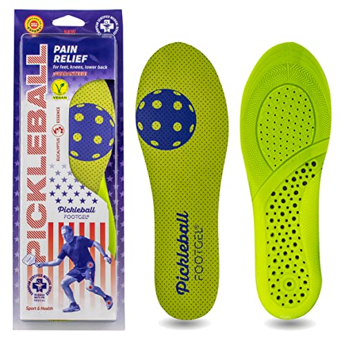 Semelles gel sport amortissantes et stabilisatrices anti-blessure pour le pickleball