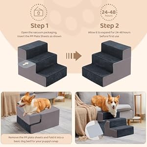 3-Step-Dog-Stairs-135-H-Dog-Stairs-for-Small-Dogs-for-Bed-Couch-and-Sofa-Non-Slip-Bottom-Pet-Stairs-for-Small-Dogs-and-Cats-Indoor-Pet-Steps-Dog-Ramp-for-Bed-Grey - Cucciolini Doodles   3-Step-Dog-Stairs-135-H-Dog-Stairs-for-Small-Dogs-for-Bed-Couch-and-Sofa-Non-Slip-Bottom-Pet-Stairs-for-Small-Dogs-and-Cats-Indoor-Pet-Steps-Dog-Ramp-for-Bed-Grey