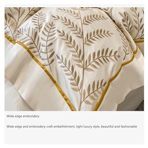 Housse de couette en coton avec fermeture éclair pour lit Queen - 5
