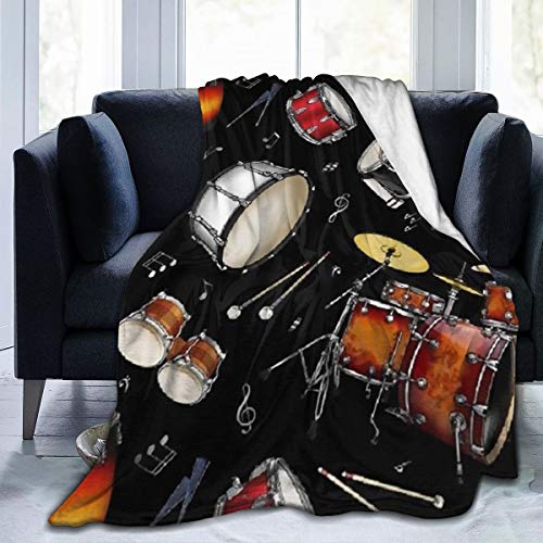 Black Drum Throw Blanket