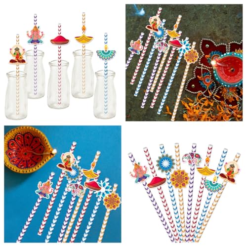 Pitillos de papel para Diwali 24 unidades miniatura 6