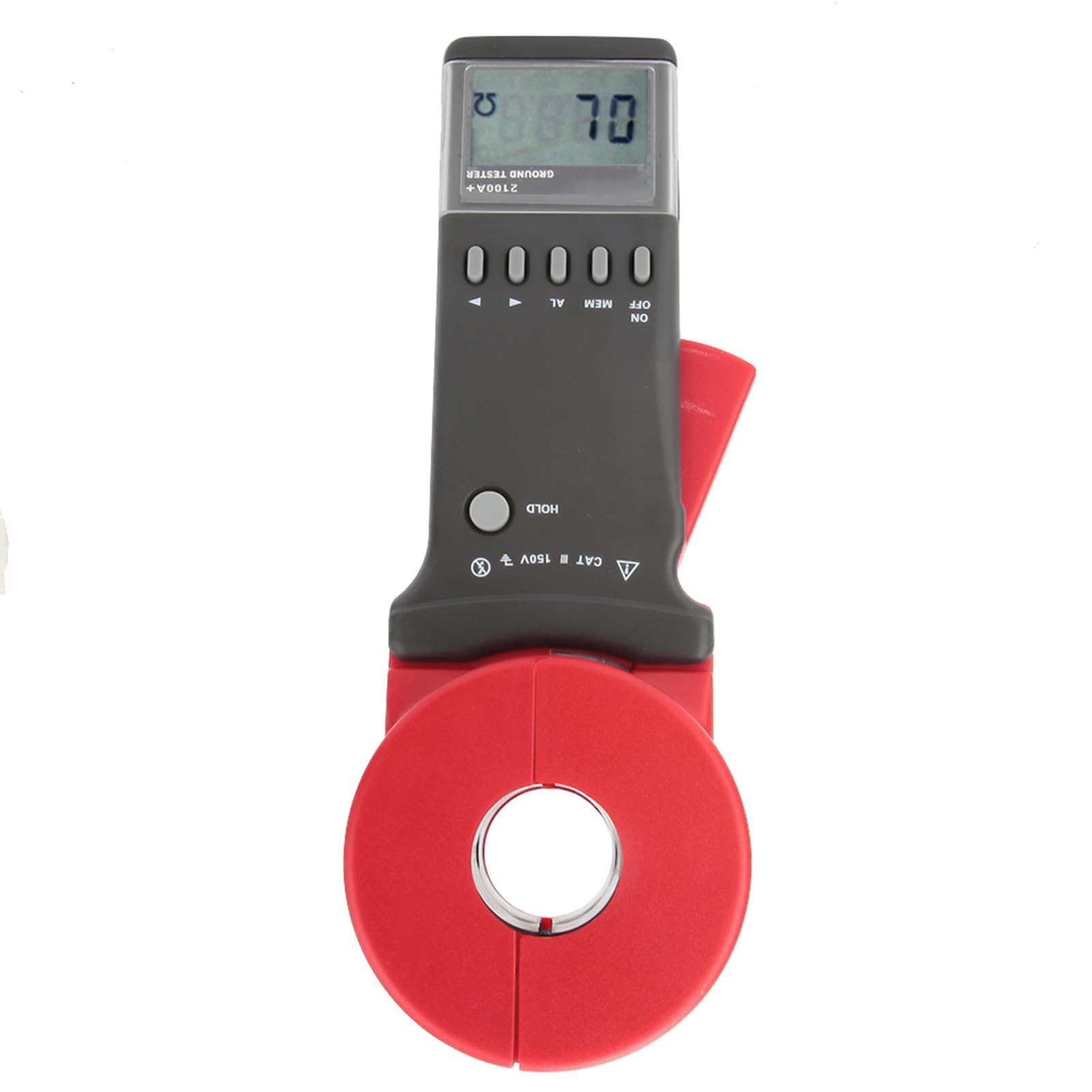 Erdungs-Handzangenmessgerät, Widerstandstester, LCD-Display für Blitzschutz