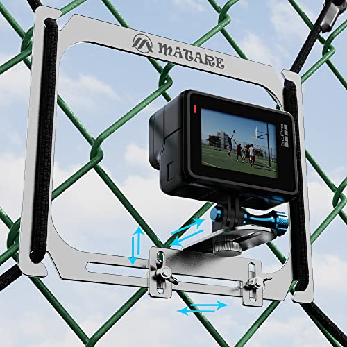 Image of Cell Phone Fence Mount for iPhone, Mevo Start, Phones, GoPro and Other Action Cameras, to a Chain Link Fence for Recording Baseball,Softball and Tennis Games