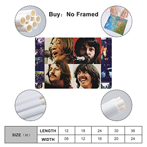 Poster décoratif vintage Beatles sur toile, affiches murales et image d’art imprimé, décoration de chambre à coucher, 60… - Les Beatles, Paul McCartney, John Lennon, RIngo Starr, George Harrison Poster décoratif vintage Beatles sur toile, affiches murales et image d'art imprimé, décoration de chambre à coucher, 60… – Image 3