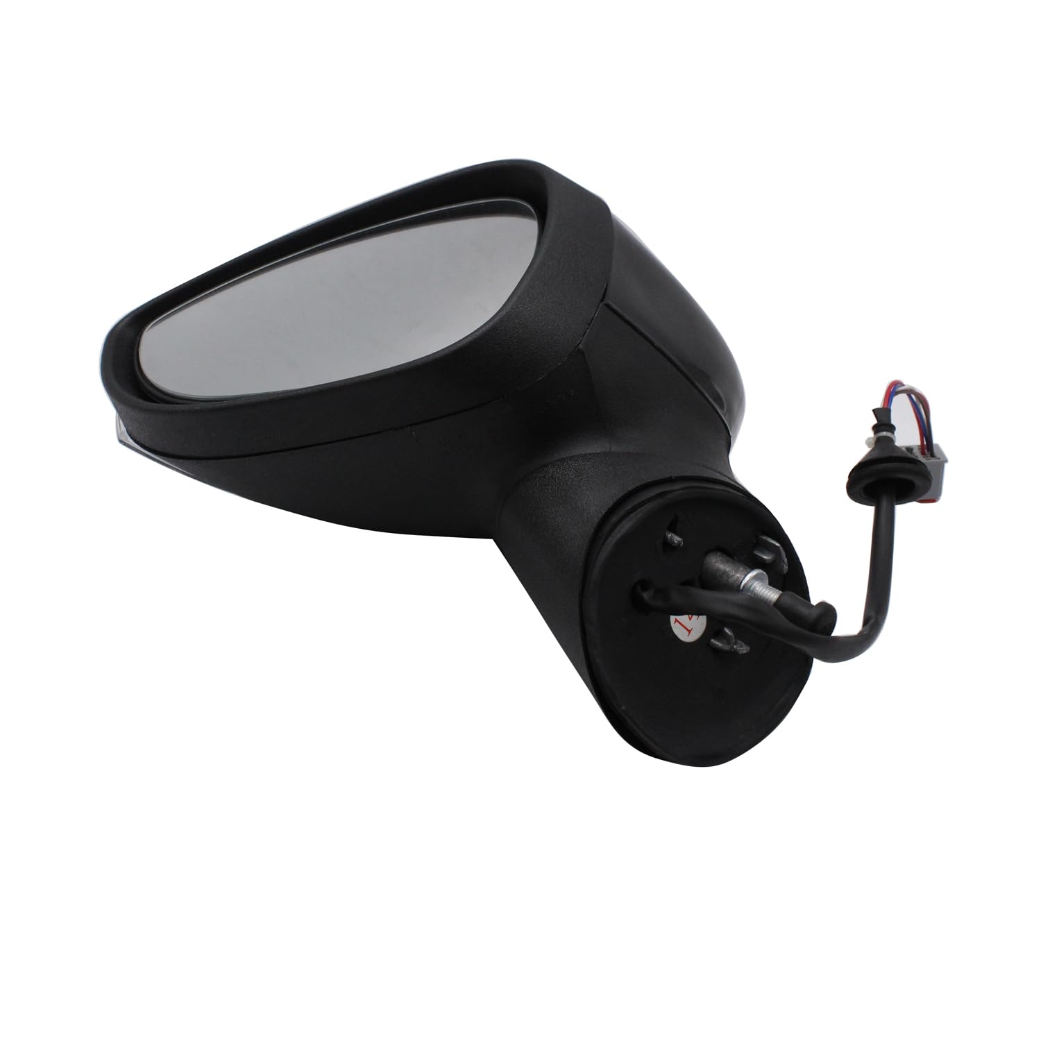 Rétroviseur de porte électrique TAKPART avec base de peinture côté passager gauche compatible pour Fiesta MK7 2008-2012 (Noir)