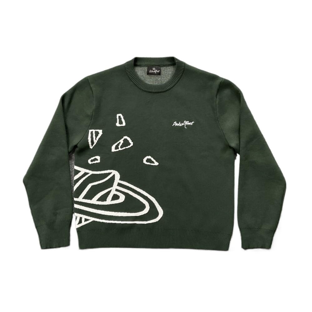 Lskdnrufh Men's Green Crewneck Sweater Soft Casual Sweaters For Pullover Sweaters(,S)