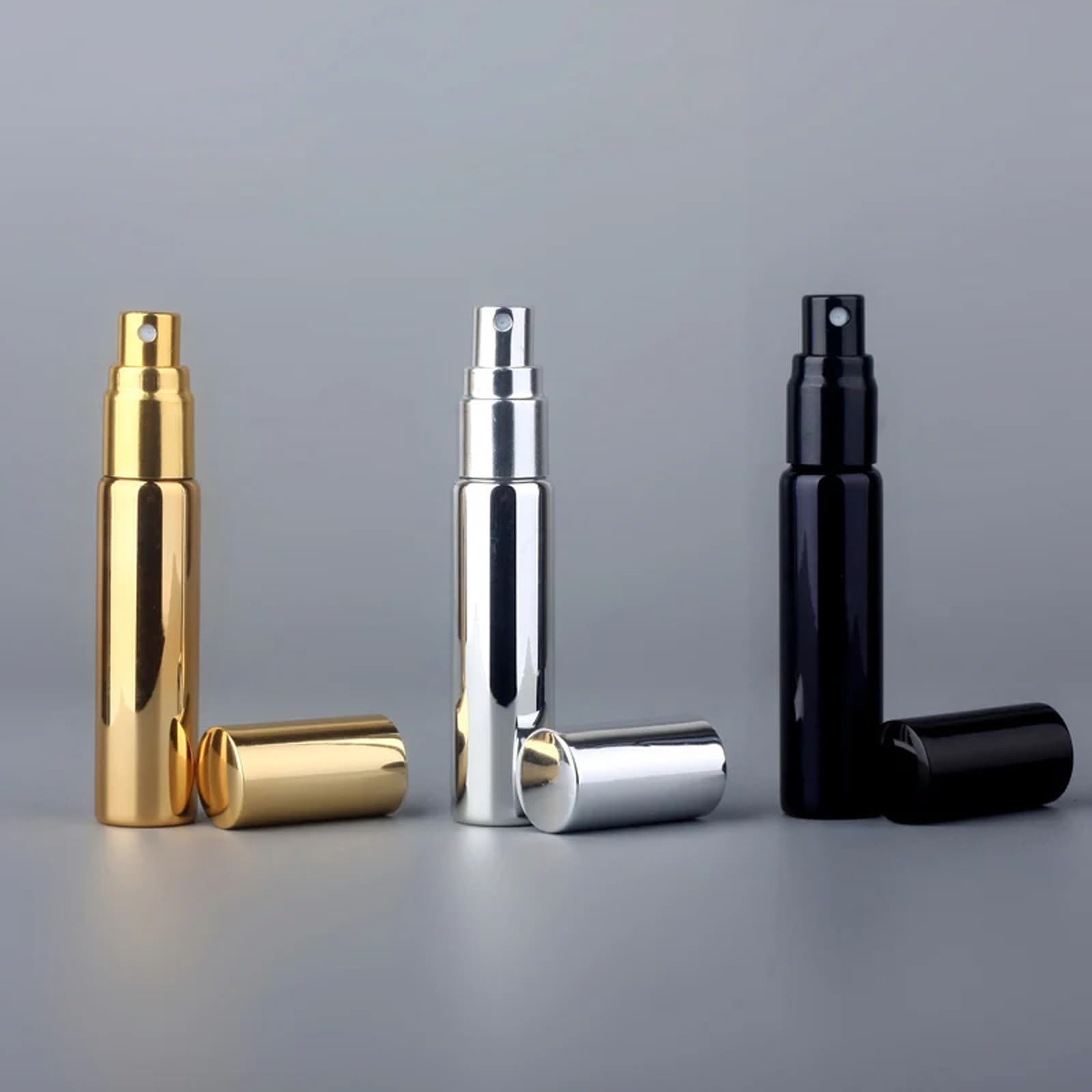 Bottiglia di Profumo Ricaricabile in Vetro UV Portatile, 100 Pezzi/Lotto Bottiglie Spray atomizzatore da 10 ml Contenitore cosmetico Vuoto Campione