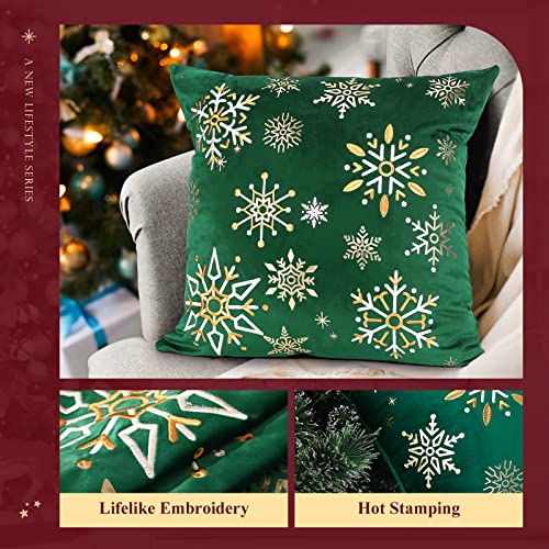 Lewondrchristmasthrowpillowcoverssnowflakeembroideryhotstampingpatternpillowcaseshomexmasdecorativecushioncoverssoftforsofabedchair2packdarkgreen  Urban Country Home Decor Lewondr christmas throw pillow covers snowflake embroidery hot stamping pattern pillowcases home xmas decorative cushion covers soft for sofa bed chair 2 pack dark green  urban country home decor