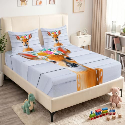 Sábanas de microfibra cepillada suave Super King con diseño de animales 3