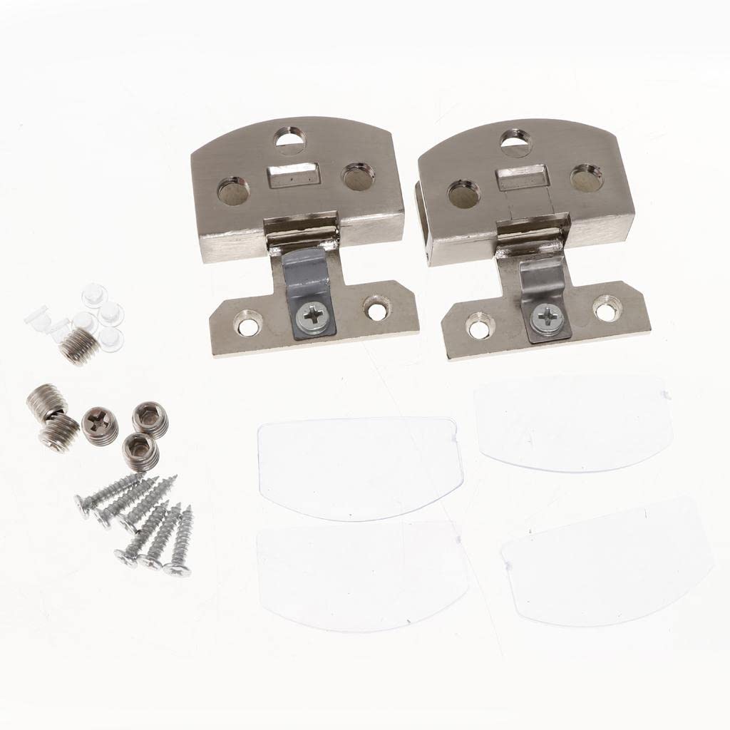 KHATI 2Pcs Glass Door Hinge Display Hinges Swivel Cupboard