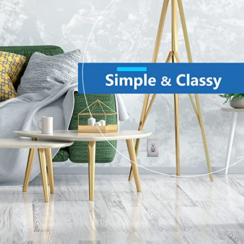 Image of LIDER Decorator Switch Cover, Screwless Wall Plate, Mid-Size 1-Gang 4.88 inch x 3.11 inch, LSWP-31M-BSV, UL Listed, Thermoplastic, Brushed Silver, 1-Pack