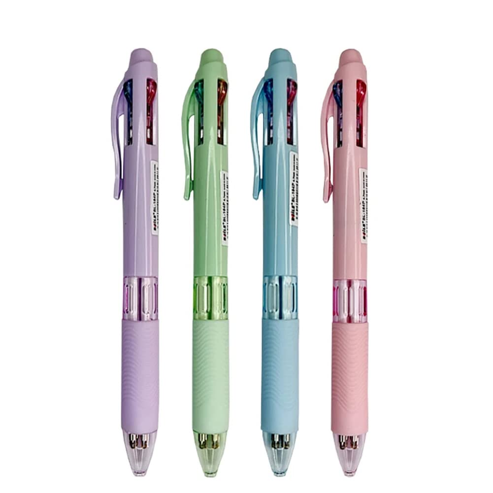 4-in-1 Kugelschreiber Set – 4 Farben, Einziehbar, Für Schule & Büro