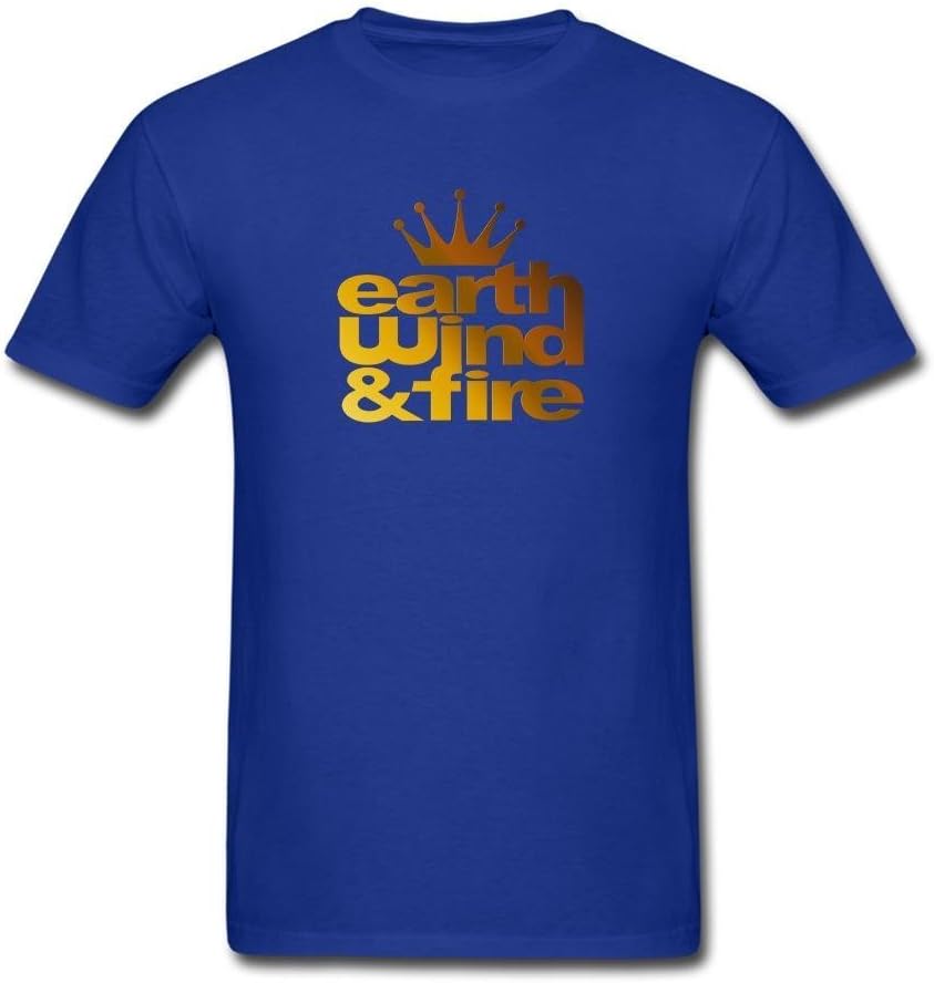 FUSHUO Men's Earth,Wind & Fire T-shirt Size XXXL Royal Blue