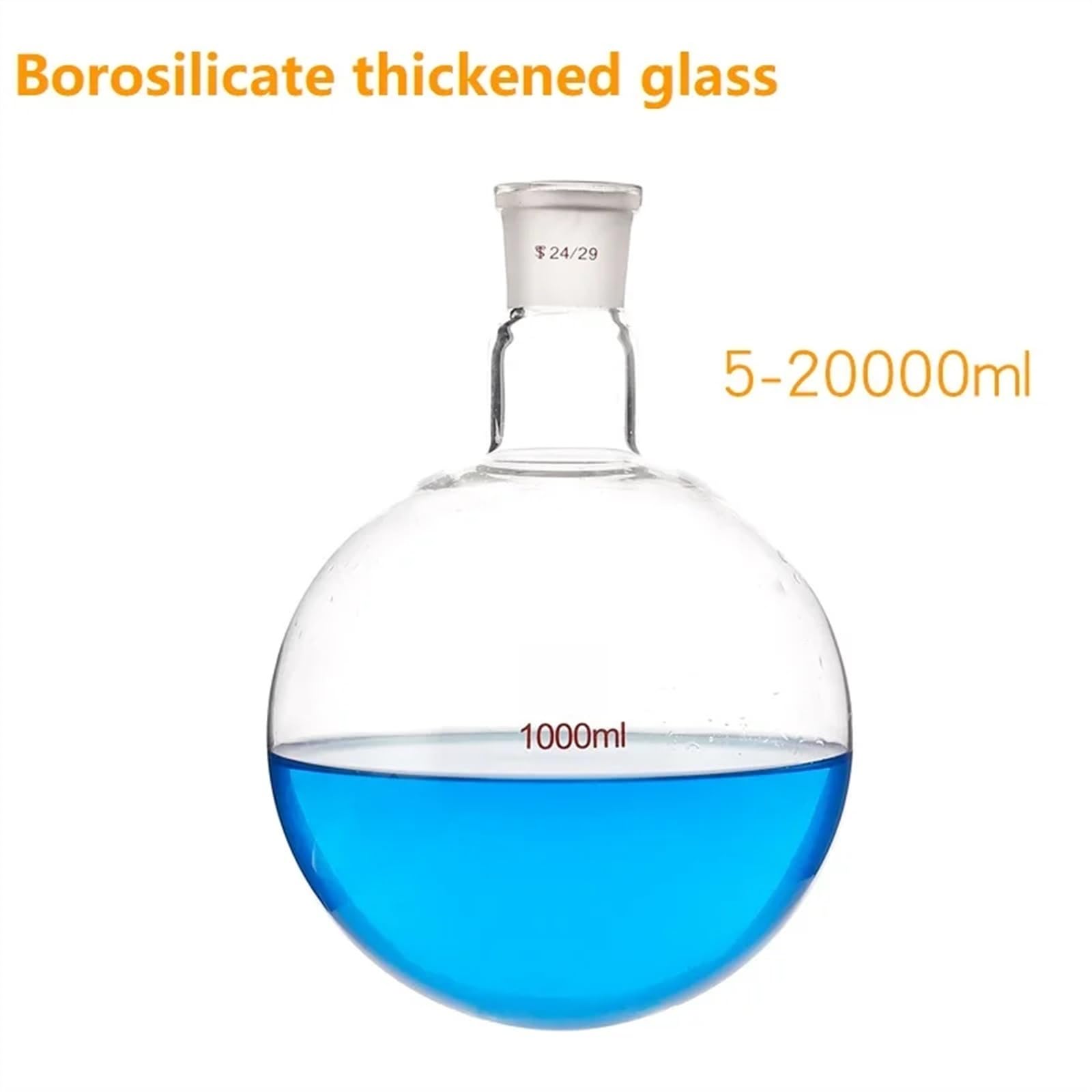 Erlenmeyerkolben aus Glas Messkolben, Labor-Einhalskolben aus verdicktem Borosilikatglas 3.3, 50–1000 ml(1000ml)