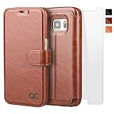 OCASE Galaxy S7 Case [Slim Fit] Leather Wallet Case - For SAMSUNG Galaxy S7 Devices -Brown