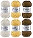 Produktbild Gründl Cotton Fun Häkelgarn Schulgarn 100% Baumwolle SET 11 Braun Mix 6 Stück 300 Gramm