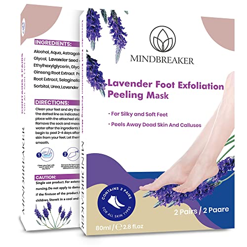 Masque Exfoliant Pour Les Pieds - Lavande 2 paires Masque exfoliant pour les pieds - Peau morte sèche Réparation des callosités Talons rugueux Exfoliation naturelle Peeling des pieds Rendez vos Cover