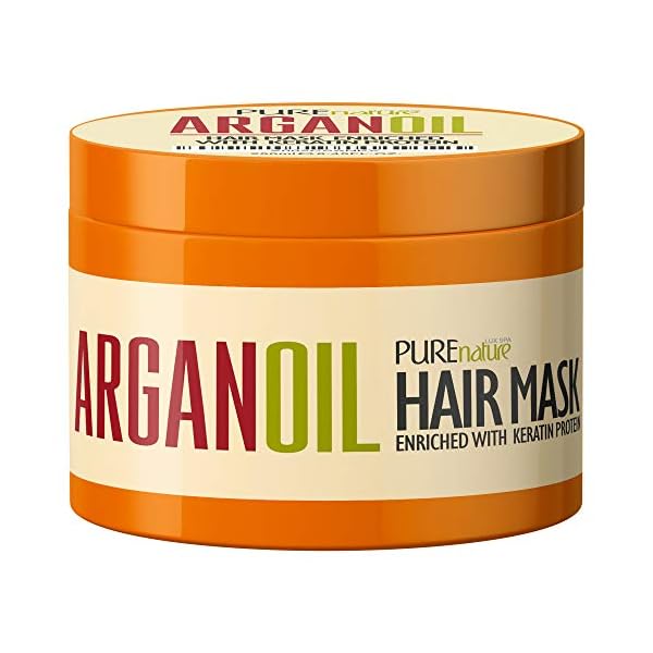Argan-Oil-Hair-Mask-Deep-Conditioner-Treatment-for-Dry-Damaged-Hair-Moroccan-Split-End-Moisturizer-Hydrating-Product Moroccan Argan Oil Hair Mask Sulfate SLS Paraben Free - Deep Conditioner Treatment for Dry Damaged Hair - Split End Moisturizer, Hydrating Product - Salon Grade Formula – Enriched with Keratin Protein