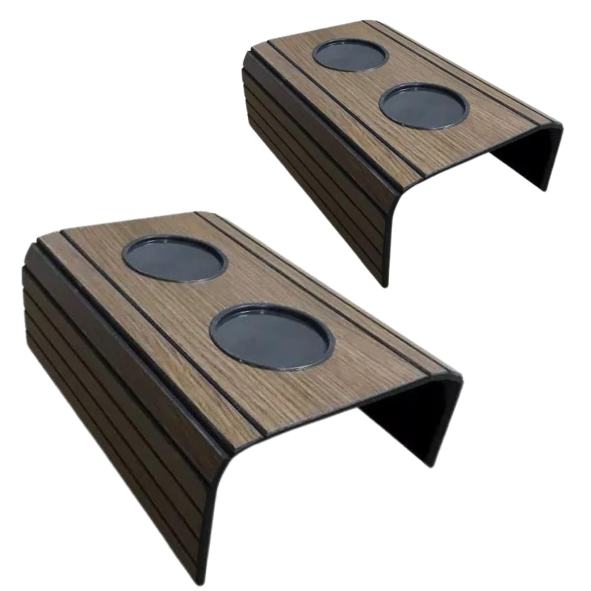 Kit 2 esteiras para braço de sofá com porta copos e porta controle remoto MDF (2 esteiras SEM porta controle)