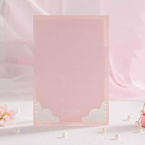 Miniatura 5 de 5.4 x 7.3 pulgadas, 50 tarjetas de invitaciones de boda rosadas cortadas con láser con diseño de corona en relieve para quinceañera, boda, despedida