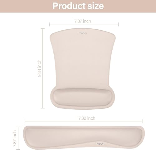 Miniatura 6 de MOSISO Soporte para reposamuñecas para mouse pad y juego de teclado, base antideslizante ergonómica, alivio del dolor en el hogar, oficina, cojín de