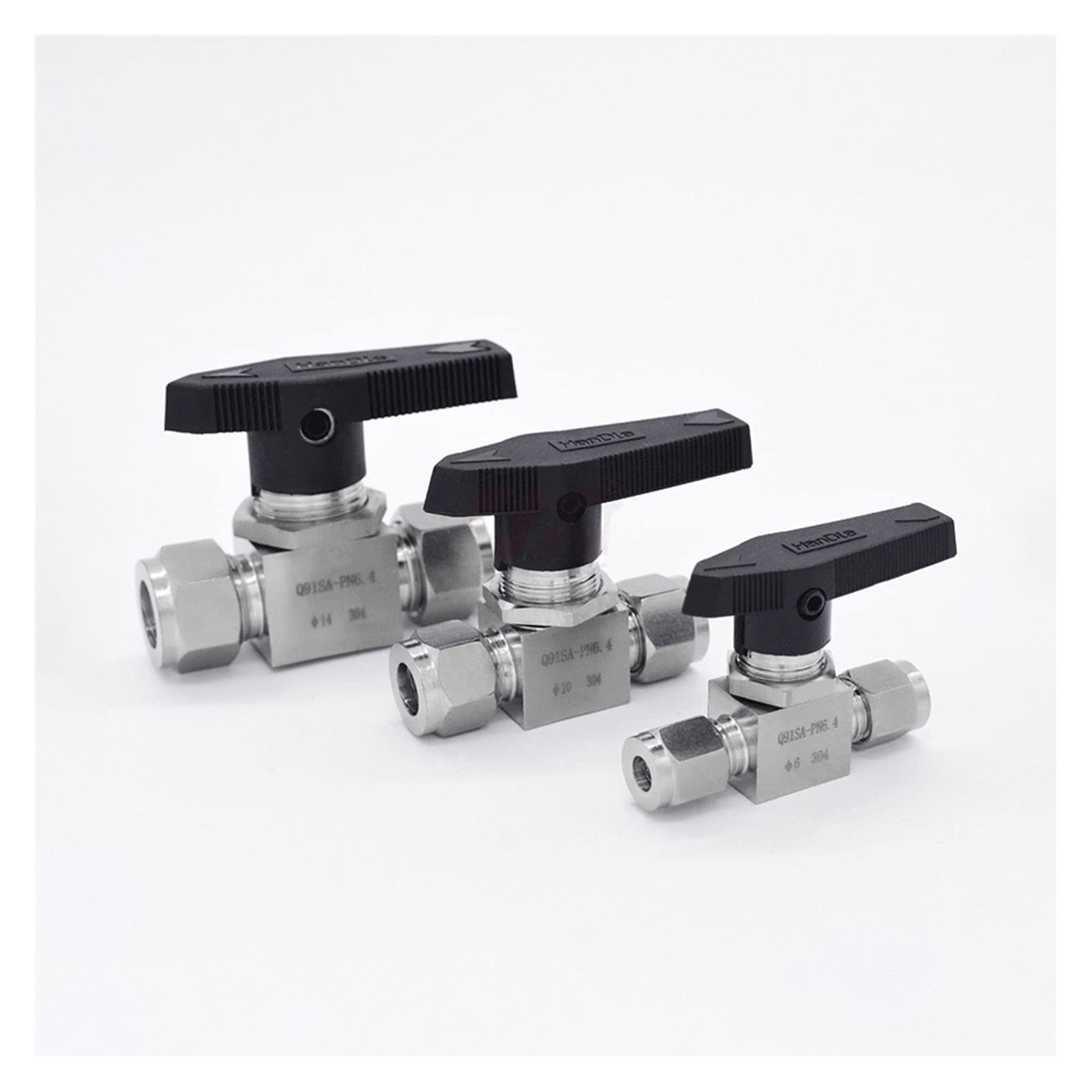 1/8 "1/4" 3/8 "1/2" 3/4 "3/4/6/8/10/12-20mm Tubería de diámetro exterior Válvula de bola de compresión 316 Stel de acero inoxidable 915 PSI Gas de agua de combustible para tubería
