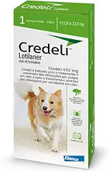 Antipulgas e carrapatos para cães de 11 a 22kg 450mg Credeli - 1 comprimido Elanco