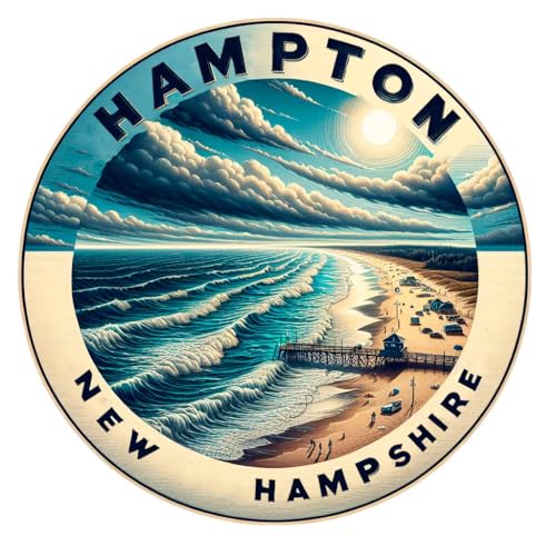 Imán decorativo souvenir Hampton Beach 2 pulgadas miniatura 1