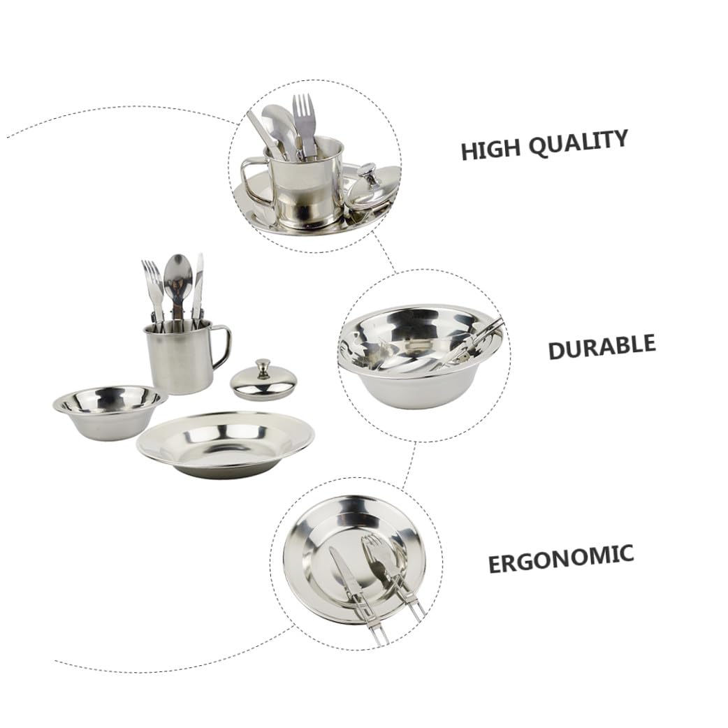 HEMOTON Batterie De Cuisine De Camping Ustensiles De Cuisine De Camping Vaisselle De Camping Casseroles De Camping Vaisselle D'Extérieur Casseroles De Camping Vaisselle De