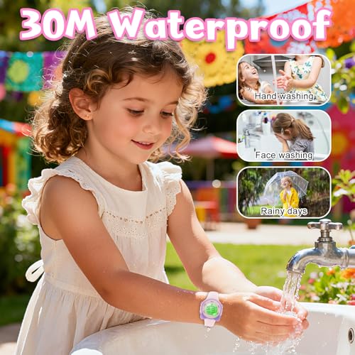Image of Edillas Kids Watches Digital Girls Boys, 7 Colors Light Wrist Watch for Child Waterproof Sport Outdoor Multifunctional Wristwatches with Stopwatch /Alarm for Ages 4-15
