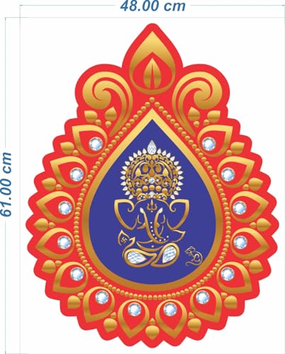 Image of Rangoli Vinyl Wall Sticker Self-Adhesive Wall Decor for Home, Office, Bedroom, and Living Room Decor Easy to Apply & Peel. Parent 5, Design-2