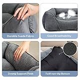 MIXJOY Dog Bed Extra Large Pet Bed, Grey Orthopedic Washable XL Dog Bed with Anti-Slip Bottom, Calming Cat Bed for Labrador, German Shepherd, Golden Retriever, 89×64×23 cm - Image 4