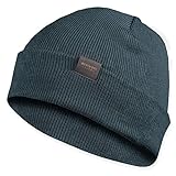 MERIWOOL Beanie for Men and Women - Merino Wool Blend Ribbed Knit Winter Hat Teal