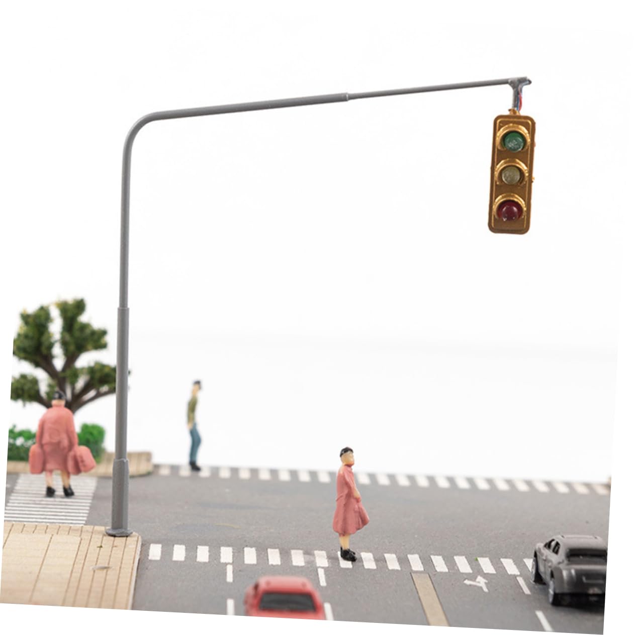 SEWOART Train Signal Light Model for Table Decor Miniature Traffic Light Accessory for Model Railway Exquisite Design Present for Teens and Mini House Enthusiasts